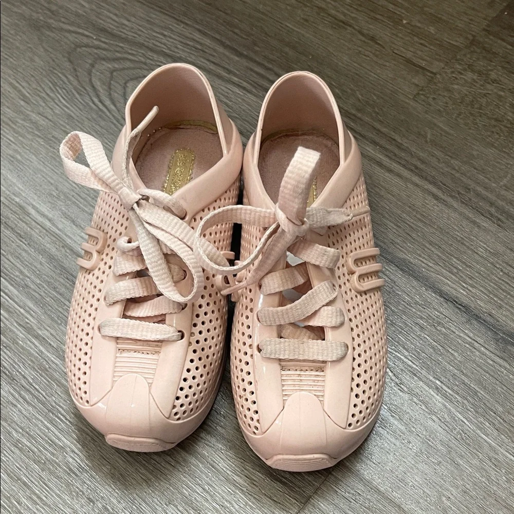 Mini Melissa Girls Pink Sneakers - Picture 2 of 6